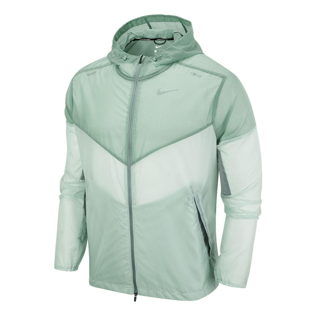 Nike Windrunner Logo Colorblock Hooded Jacket Silver Green DB4092-321
