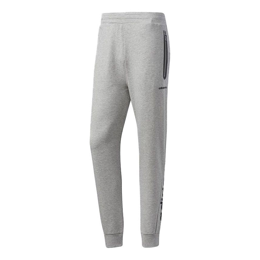 adidas Casual Sports Knit Bundle Feet Long Pants Gray BR8554
