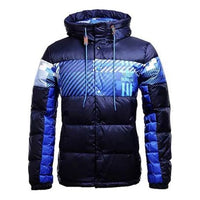 adidas originals Athleisure Casual Sports hooded down Jacket Blue AY9158