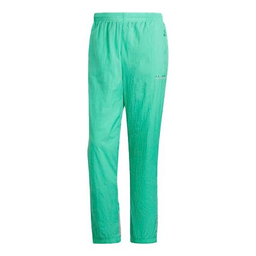 Men's adidas originals Solid Color Logo Athleisure Casual Sports Pants Green HF4917