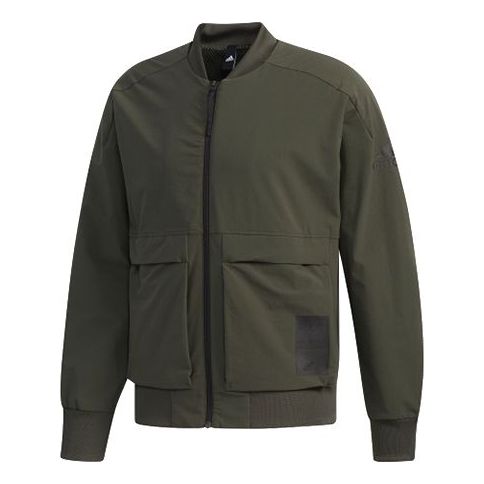 adidas O1 Jkt Bomb Pocket aviator Jacket Brown Green EH3749