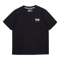 (WMNS) FILA FUSION Alphabet Printing Short Sleeve Black T11W031112F-BK