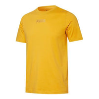 PUMA Modern Basics Tee Solid Color Logo Embroidered Sports Round Neck Short Sleeve Yellow 847669-37