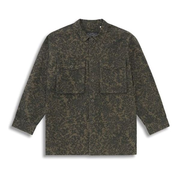 Men's Levis lapel Big Pocket Cargo Shirt Green 28654-0002