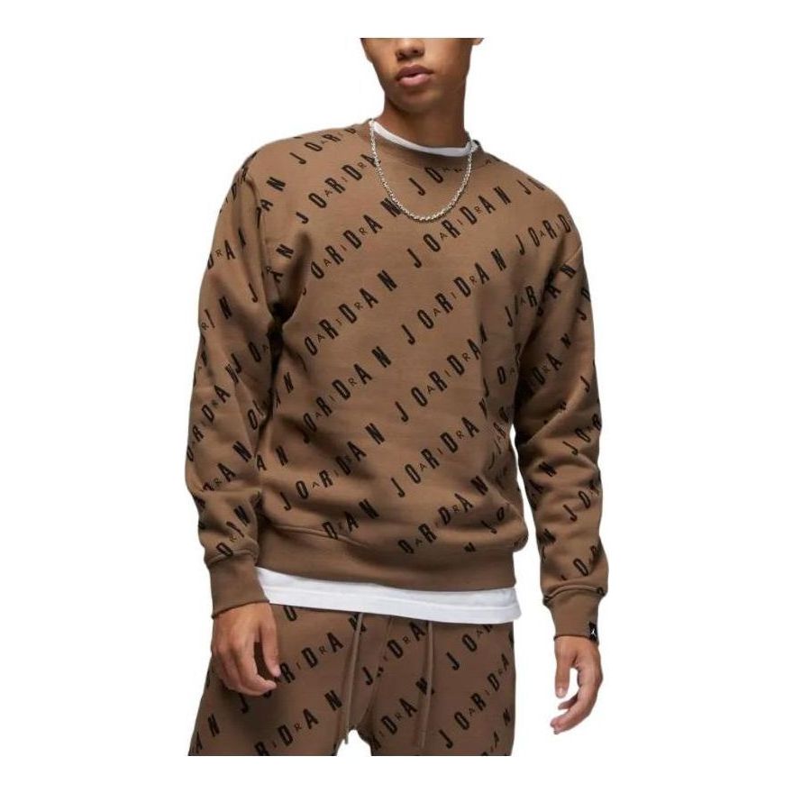 Air Jordan Essentials Graphic Fleece Crew-neck Sweatshirt 'Palomino' DX9173-274