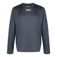 Off-White Logo Round Neck Pullover Long Sleeves Version Gray OMVB007I20JER0020610