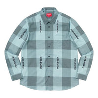 Supreme Logo Plaid Shirt 'Teal Black' SUP-SS20-245