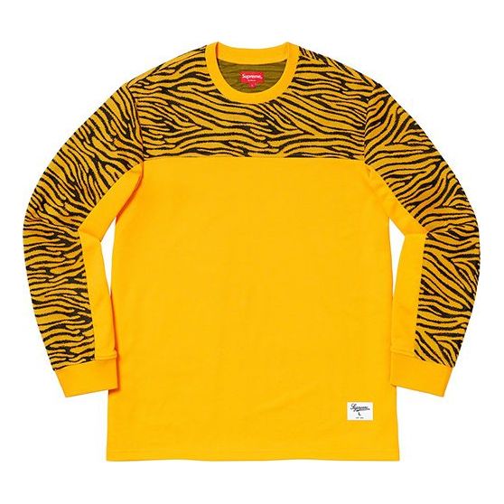 Supreme FW19 Week 10 Zebra L/S Top Yellow SUP-FW19-955