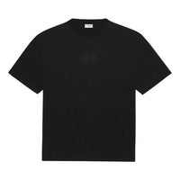 Balenciaga SS21 Logo Pattern Round Neck Short Sleeve Unisex Black 641655TKV711069