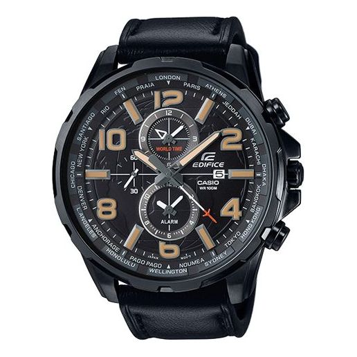 Men's CASIO EFDIFICE 3D Map Strap Watch EFR-302L-1A Mens Black Analog EFR-302L-1A2021