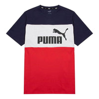 PUMA Essential Colorblock T-Shirts 'Navy' 849604-06