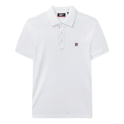 FILA Logo Printing Knit Short Sleeve Polo Shirt White F51M021108F-WT