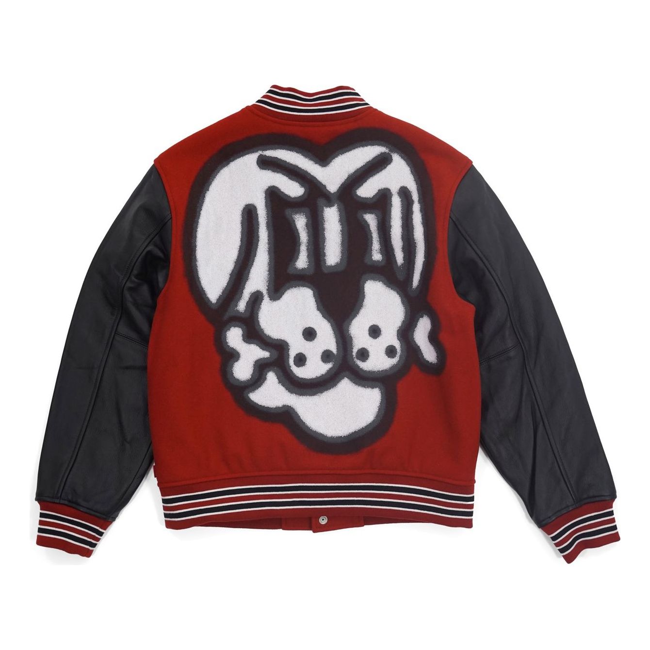 Supreme FW18 Bone Varsity Jacket Red Sleeve baseball uniform Unisex SUP-FW18-493
