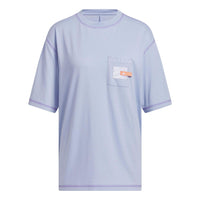 (WMNS) adidas Sport Statement Boyfriend Pocket T-Shirt Asia Sizing 'Blue' IC1633