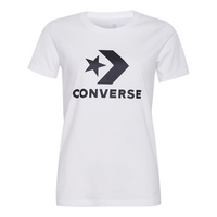 (WMNS) Converse Classic Logo Printing Short Sleeve White 10009152-A01