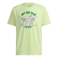 adidas neo Logo Alphabet Printing Round Neck Loose Short Sleeve Yellow H62011