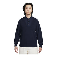 Nike Life Long Sleeve Military Henley Sweater 'Obsidian' FN3119-451