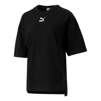 (WMNS) PUMA Running Breathable Casual Sports Round Neck Short Sleeve Black 534149-01