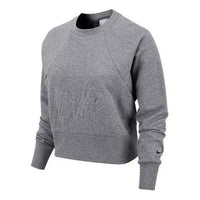 (WMNS) Nike Alphabet Large Logo Knit Pullover Gray CV7249-091