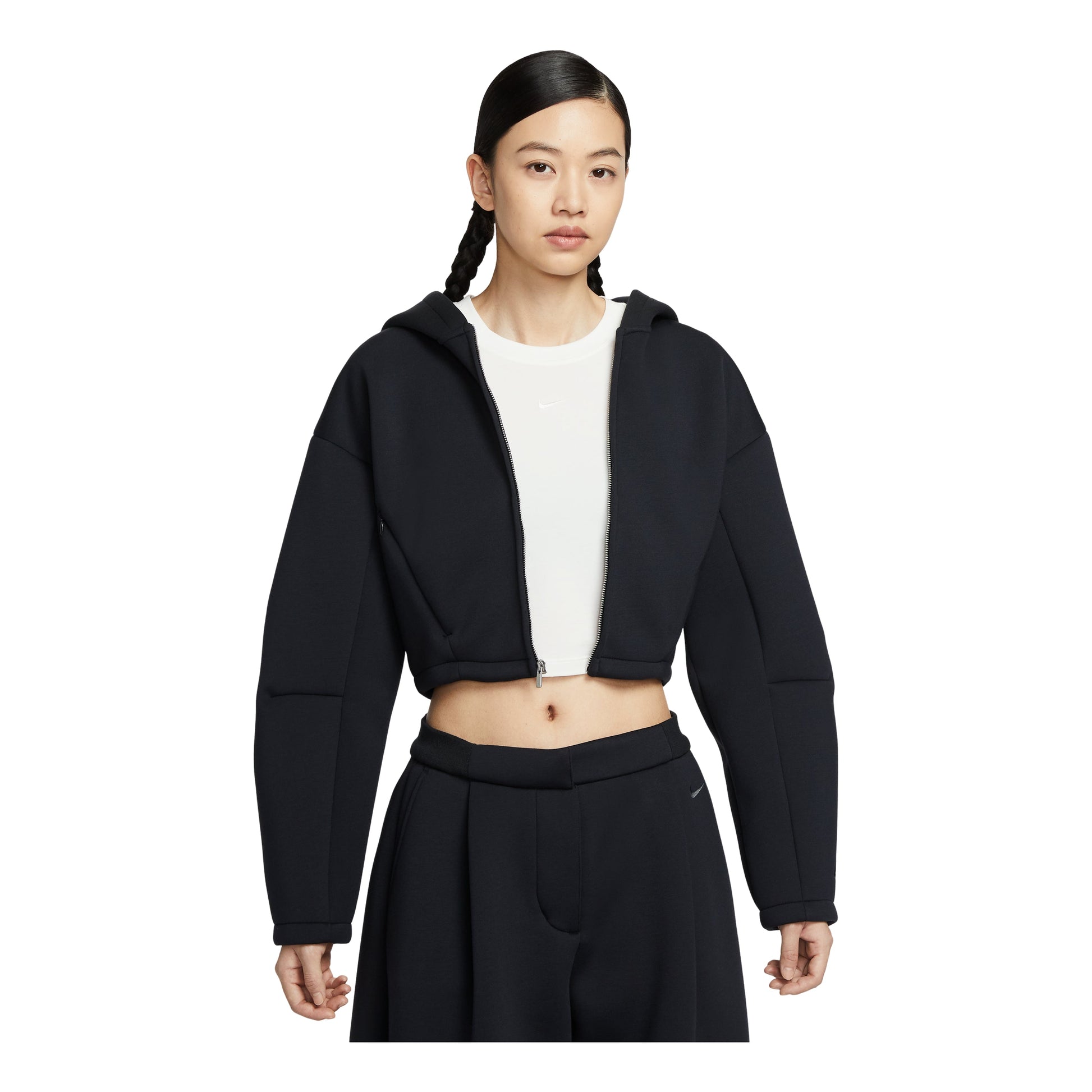(WMNS) Nike Oversized Full-Zip Jacket 'Black Anthracite' HV2077-010
