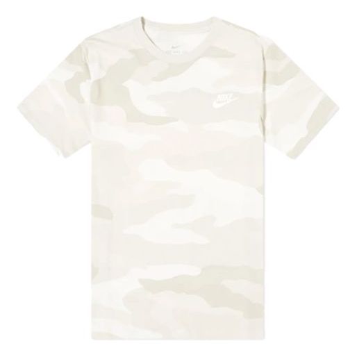 Nike Casual Camouflage Short Sleeve Gray White Camouflage Graywhite CK3003-121