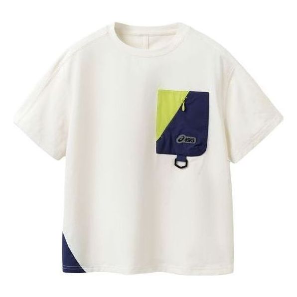 (GS) ASICS Logo Patched Pocket T-Shirt 'White' 332241173013-8853
