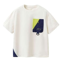 (GS) ASICS Logo Patched Pocket T-Shirt 'White' 332241173013-8853