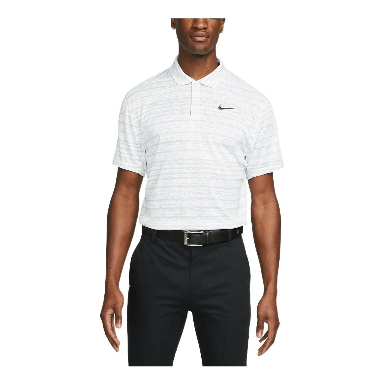 Men's Nike Colorblock Stripe Short Sleeve polo White Polo Shirt DH0789-100