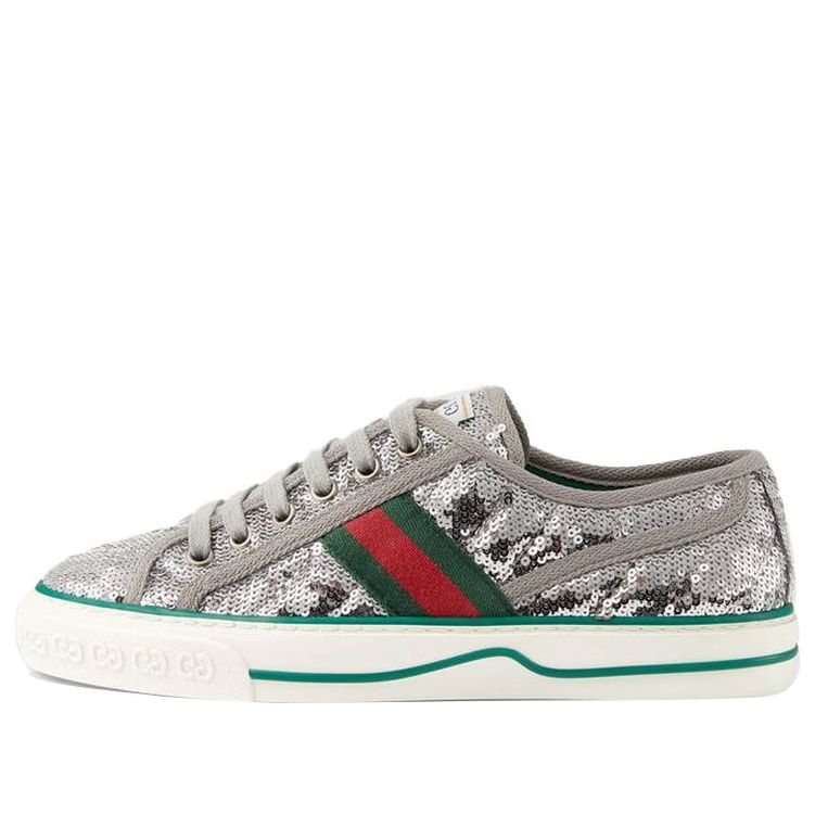 (WMNS) Gucci Tennis 1977 'Sequin - Silver' 646438-2MO10-8161