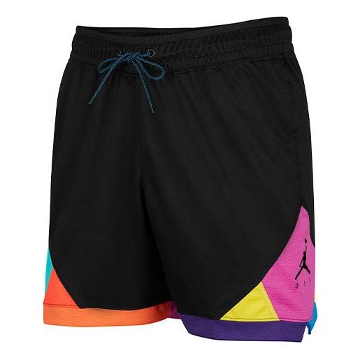 Air Jordan Dongdan Diamond Contrasting Colors Sports Quick Dry Knit Shorts Black DM0714-010