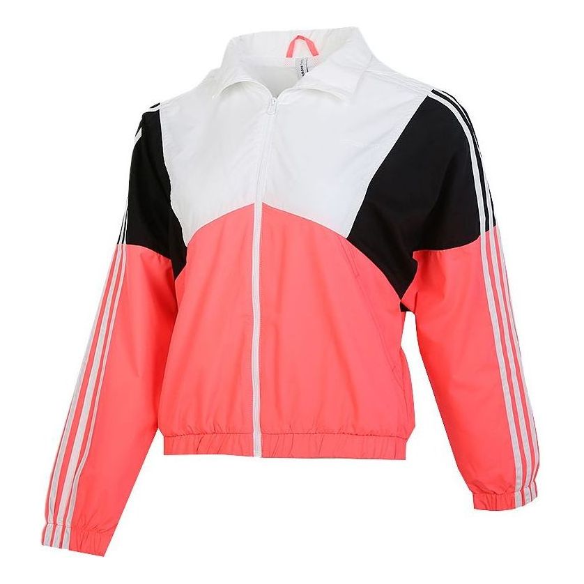 (WMNS) adidas Neo Colorblock Jacket Asia Sizing 'White Black Red' GJ5359