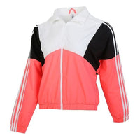 (WMNS) adidas Neo Colorblock Jacket Asia Sizing 'White Black Red' GJ5359