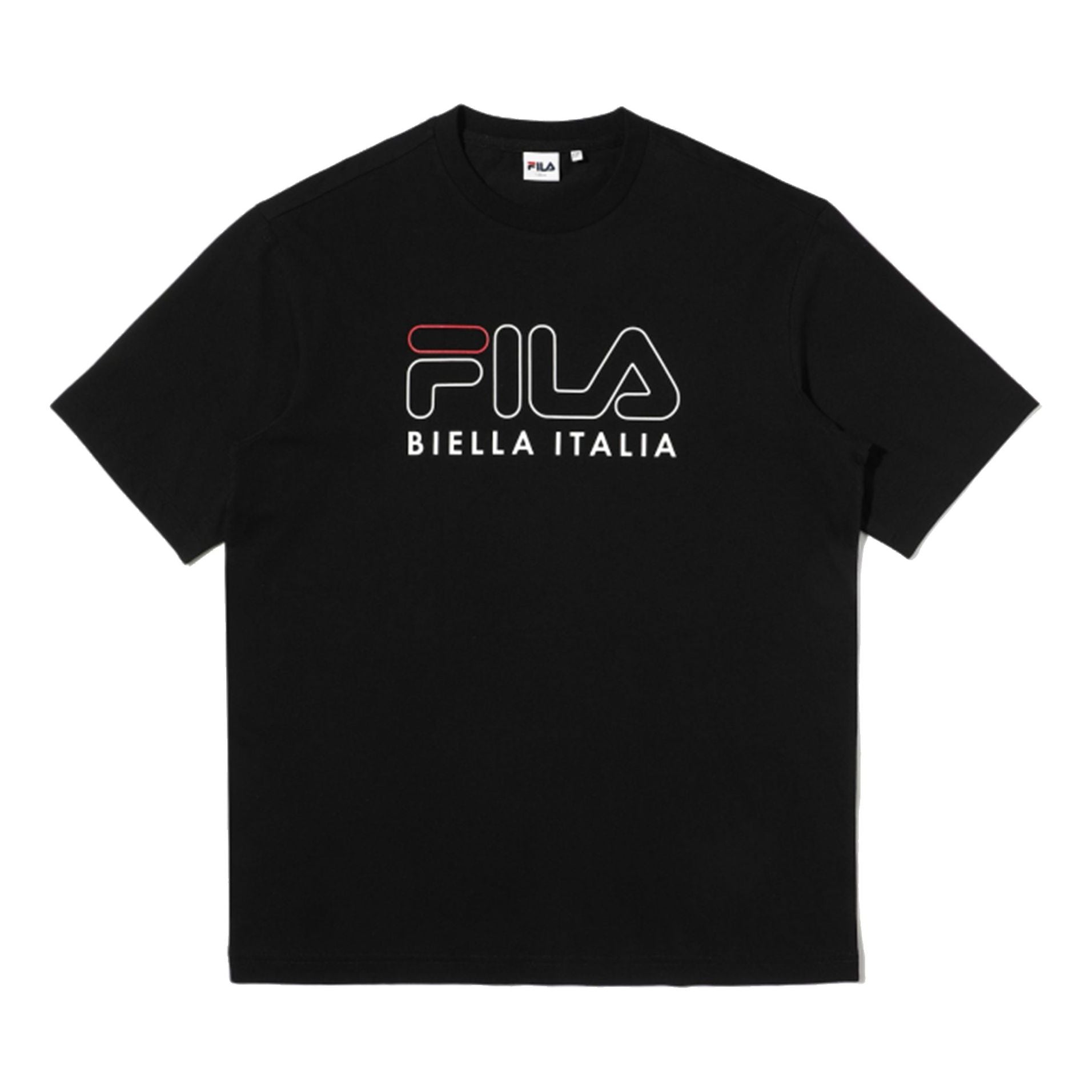 FILA Logo Printing Athleisure Casual Sports Round Neck Short Sleeve Black FS2RSD2101X-BLK