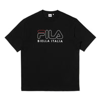 FILA Logo Printing Athleisure Casual Sports Round Neck Short Sleeve Black FS2RSD2101X-BLK
