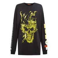 Men's HERON PRESTON Printing Long Sleeves Black HMAB002F196000150488