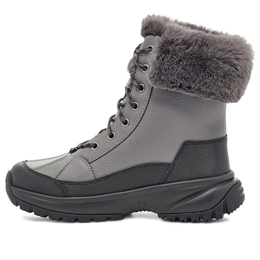 (WMNS) UGG Yose Fluff Snow Boots Dark Grey 1112328-DGRY