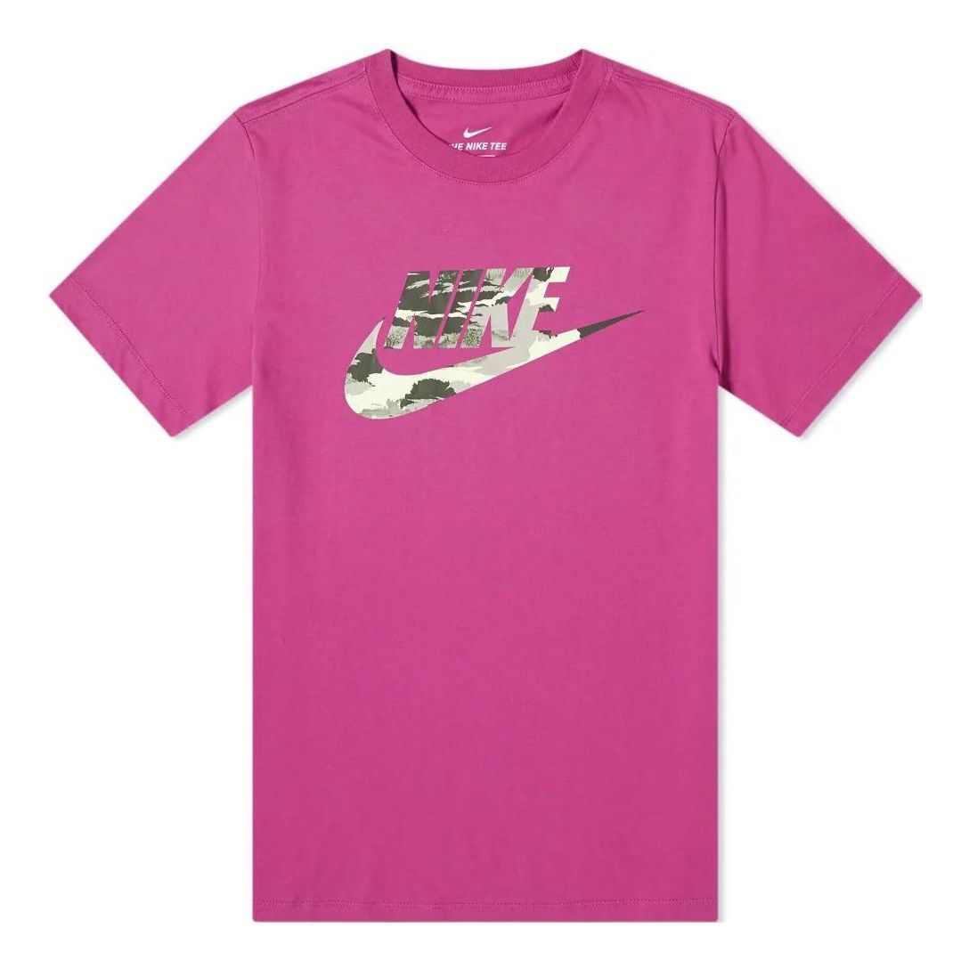 Nike Mens T-Shirt Logo Camouflage Purple CU8914-564