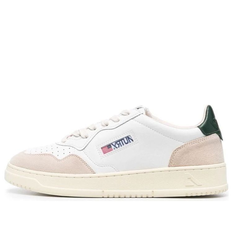 AUTRY Medalist Low Leather and Suede 'White Beige Black' AULM-LS56