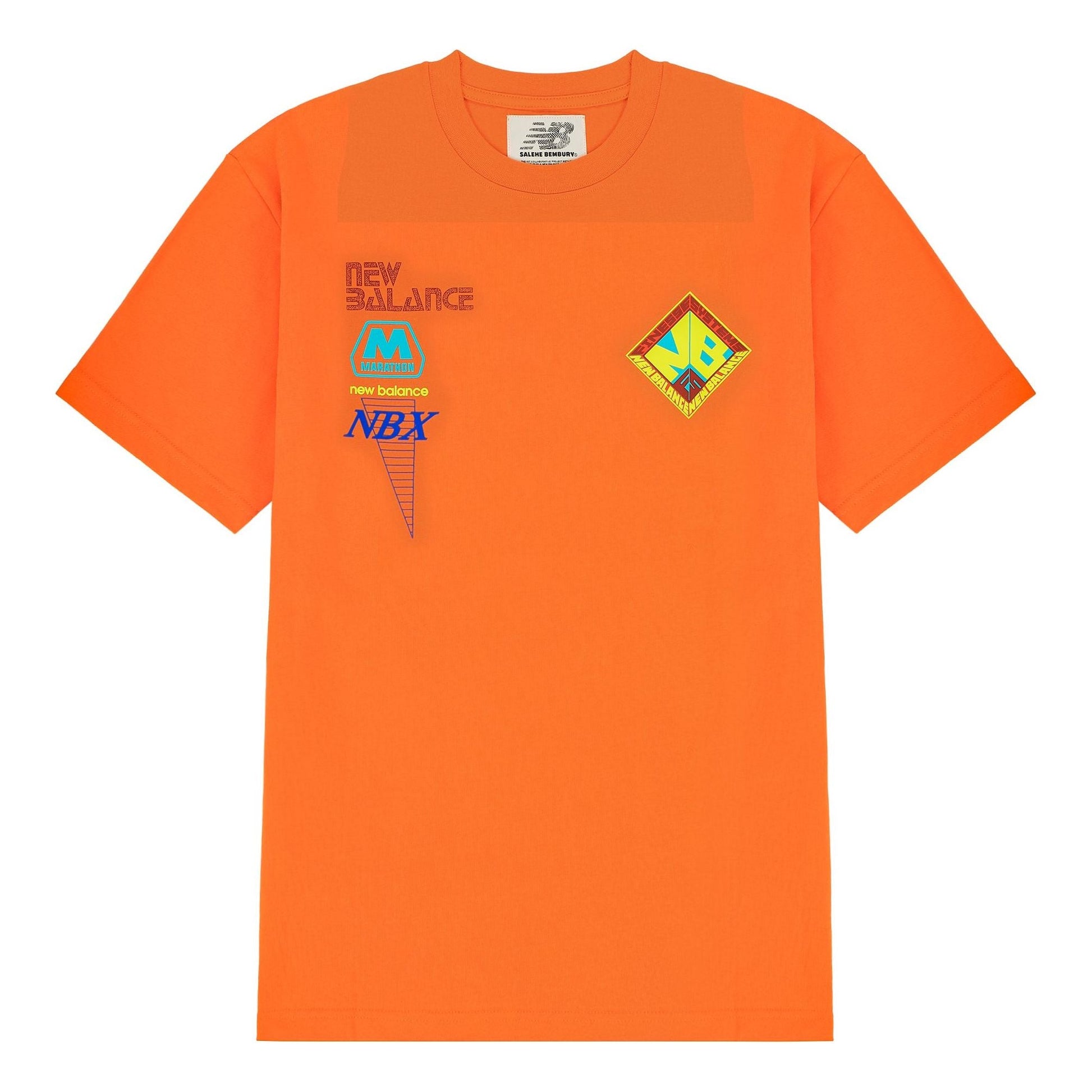 New Balance x Salehe Bembury Unisex Printing Logo Round-neck Tee Orange MT11563-VRO