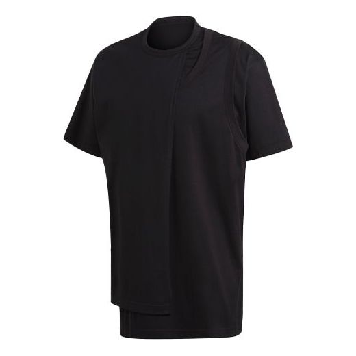 Men's Y-3 Forked Loose Short Sleeve Black GK4349