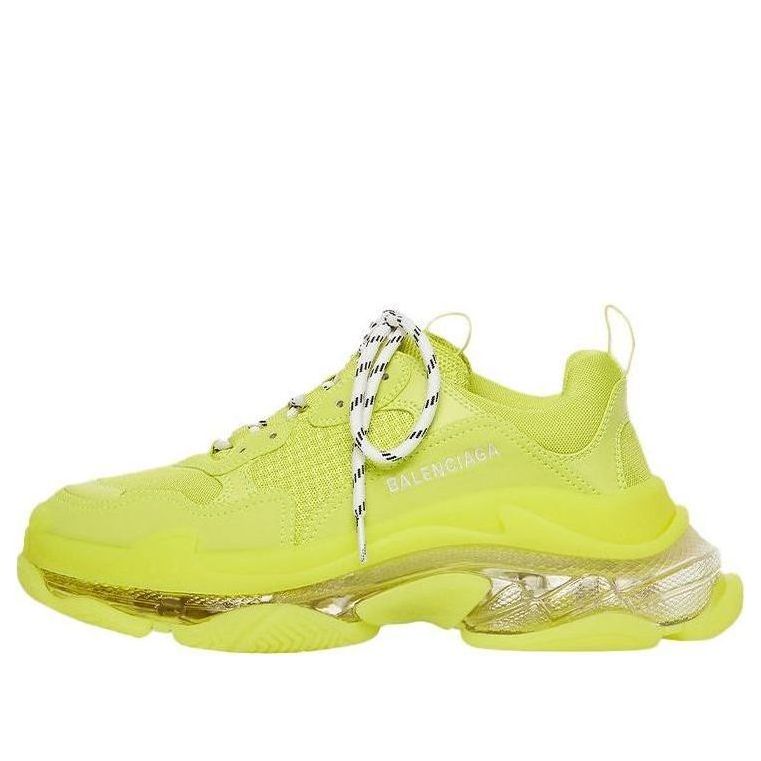 (WMNS) Balenciaga Triple S Sneaker 'Clear Sole - Fluo Yellow' 544351W2FF27390