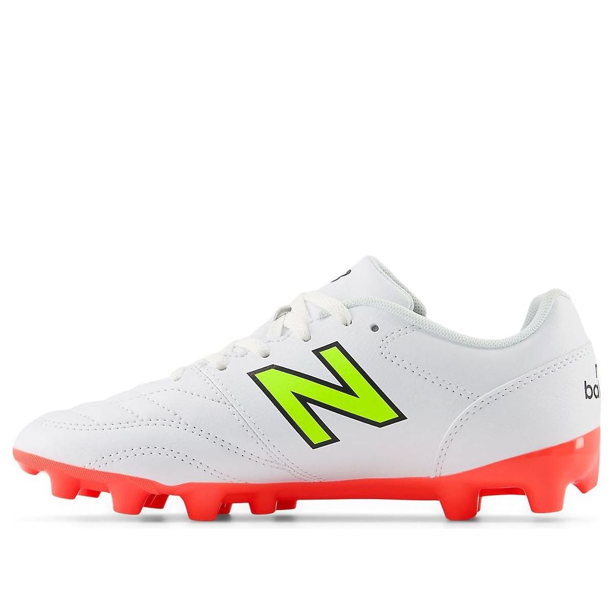 (GS) New Balance 442 Academy HG JNR V2 Wide 'White Volt Energy Red' JS43HIB2