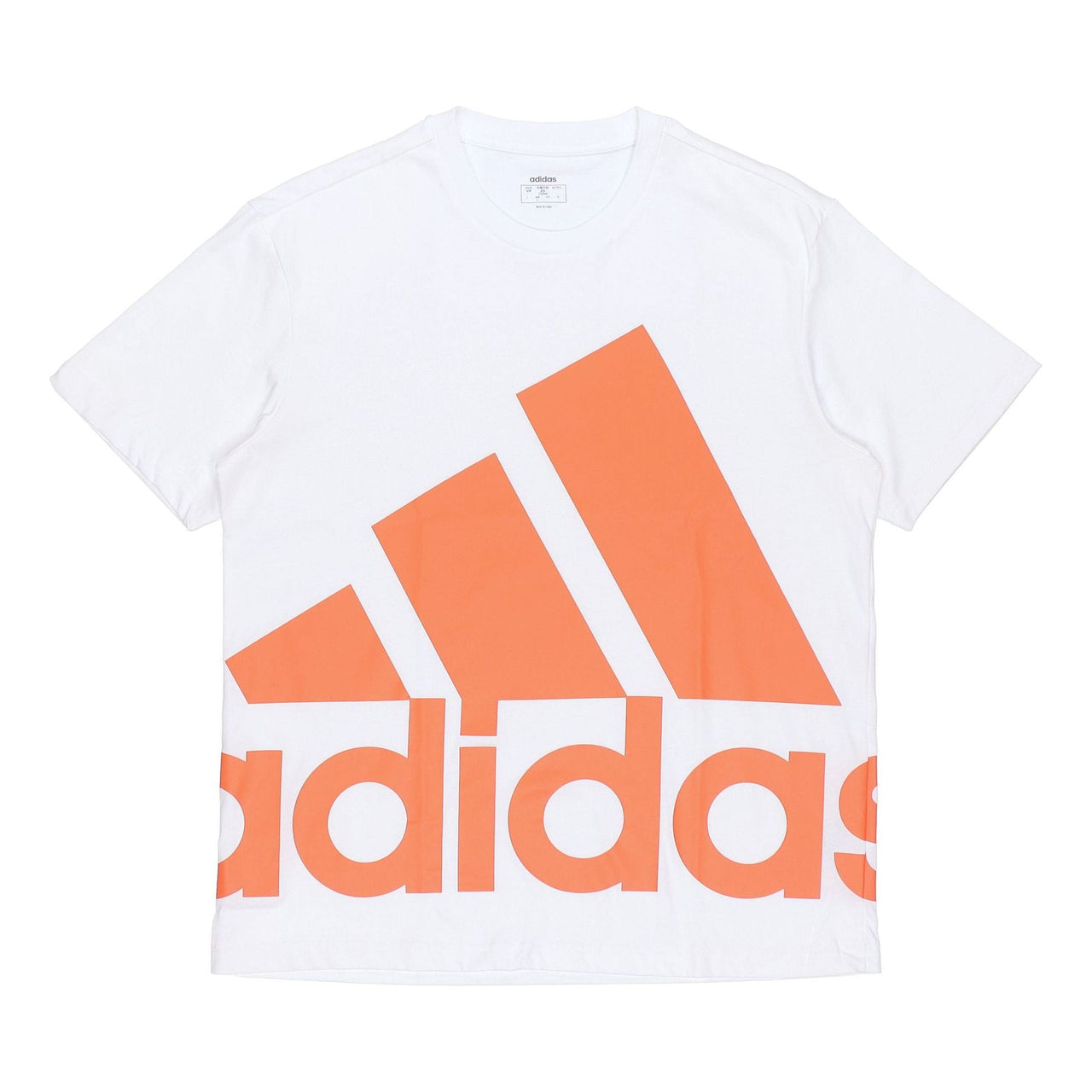 adidas FAV BL TEE Round-neck Short-sleeve Tee Men White/Orange GK3326