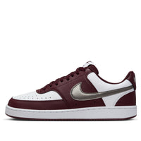 (WMNS) Nike Court Vision Low 'White Metallic Pewter Burgundy'  IM7647-100