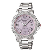 CASIO Waterproof Sports SHEEN Solar Powered Pink Analog SHE-4026SBD-4A