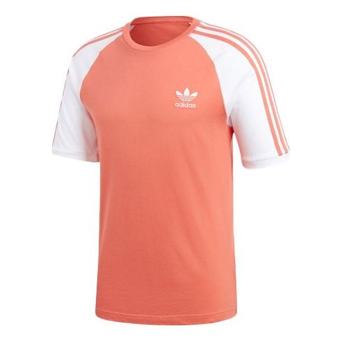 adidas originals Sports Round Neck Short Sleeve 70 Retro Pink CW1204