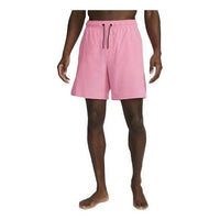 Nike Solid Color Drawstring Lacing Mid Waist Straight Shorts Men's Pink DX1540-607
