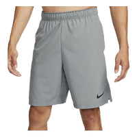 Men's Nike Solid Color Logo Gym Sports Straight Shorts Gray DQ1894-084