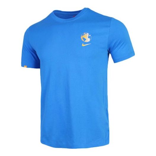 Nike Sportswear Back Large Printing Short Sleeve Blue CW5836-435