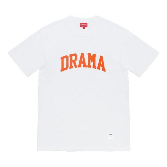 Supreme FW19 Week 5 Drama S/S Top Alphabet Short Sleeve Unisex White SUP-FW19-560